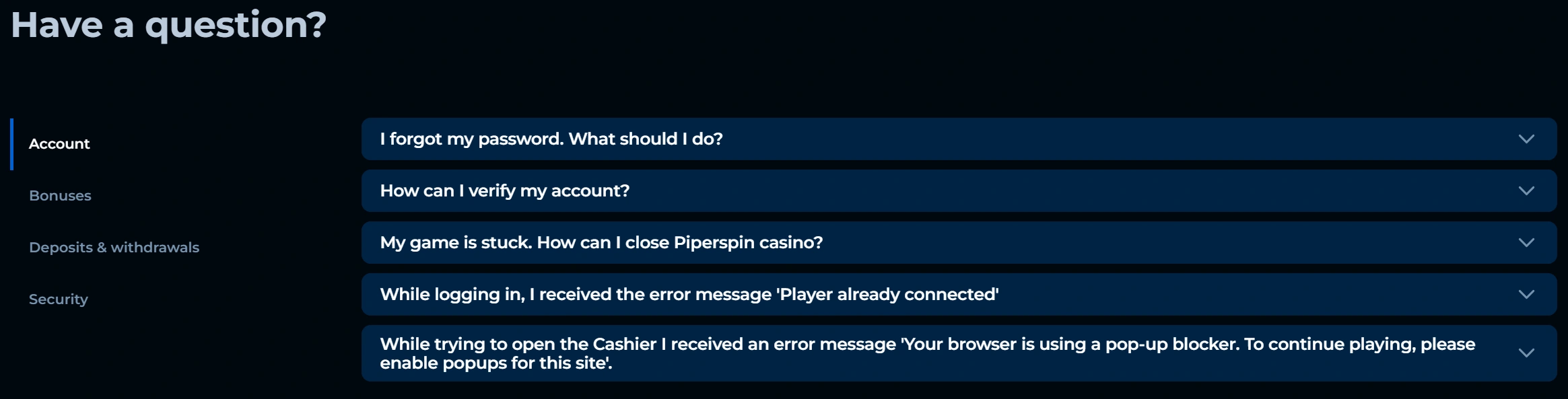 PiperSpin Customer Service